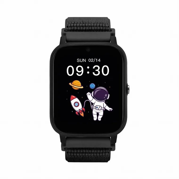 Garett Kids, Tech, smartwatch, 4G, czarny velcro