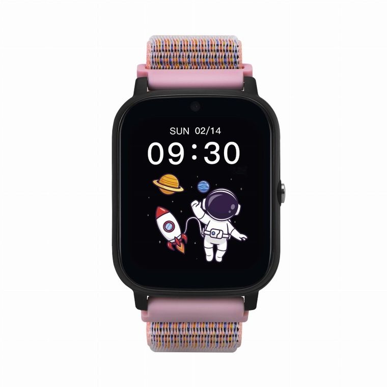Garett Kids, Tech, smartwatch, 4G, różowy velcro
