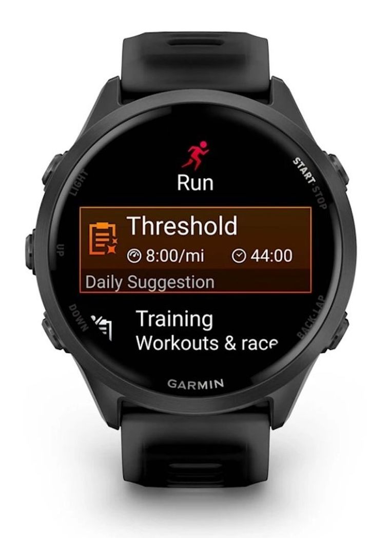 Garmin, Forerunner 570 AMOLED, zegarek, 47 mm, czarny