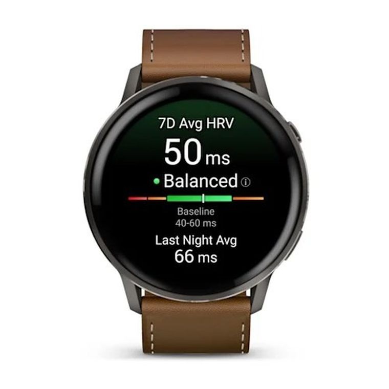 Garmin, Venu 4 AMOLED, zegarek, 45 mm, brązowy