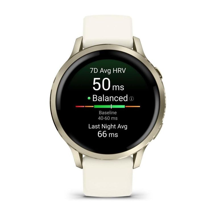 Garmin, Venu 4, smartwatch, 41 mm, Beige Lunar Gold Bone