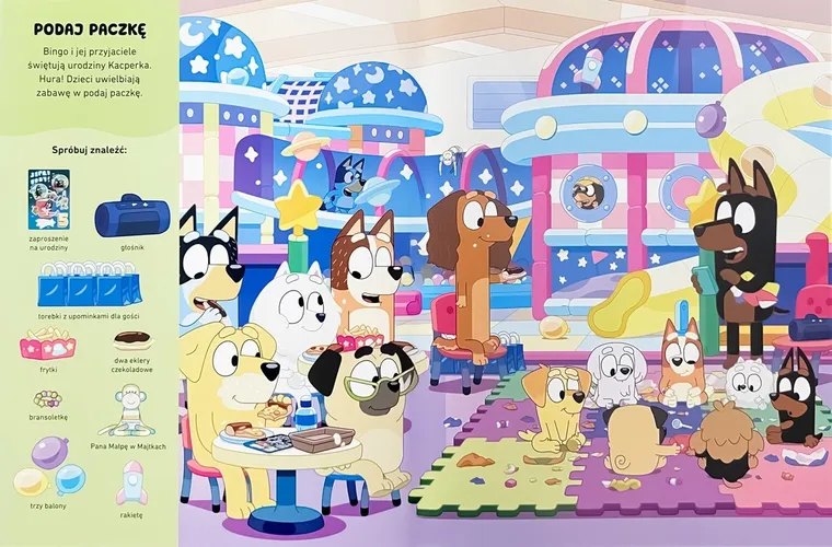 Gdzie są Bluey i Bingo? Szukaj i znajdź