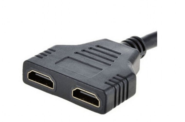 Gembird, adapter, DSP-2PH4-04, czarny, 0,2m
