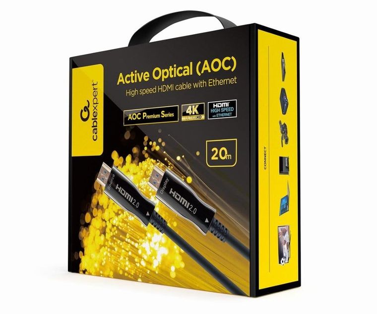 Gembird Aktywny Kabel Optyczny, aoc High Speed Hdmi Z Ethernetem Seria Premium, 20m
