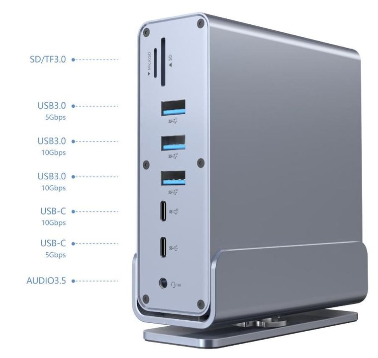 Gembird, multi adapter USB-C, 15w1