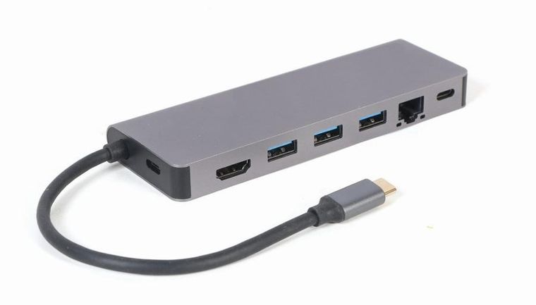 Gembird, multi adapter USB-C, 5w1