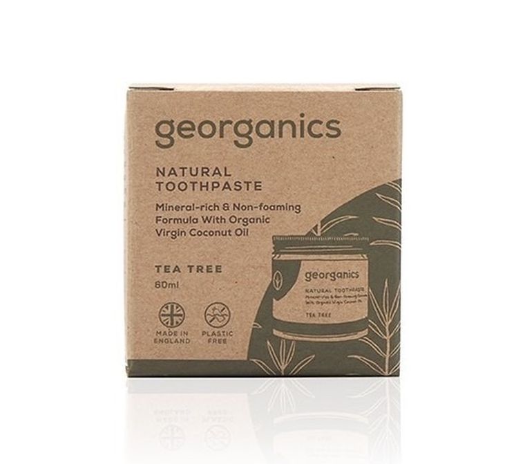 Georganics, mineralna pasta do zębów w słoiku, Tea Tree, 60 ml