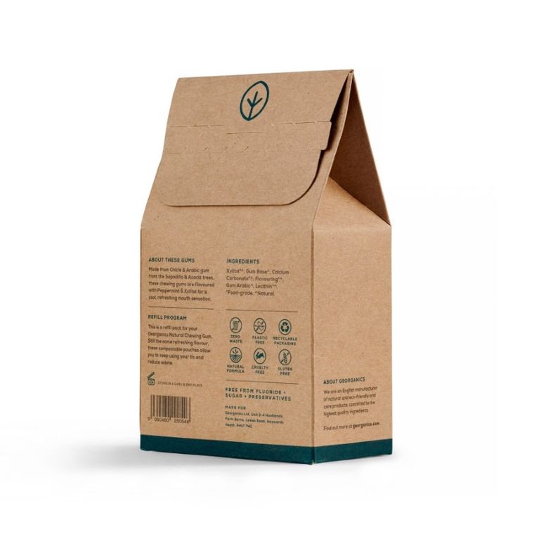 Georganics, naturalna guma do żucia, English Peppermint, 160 szt.