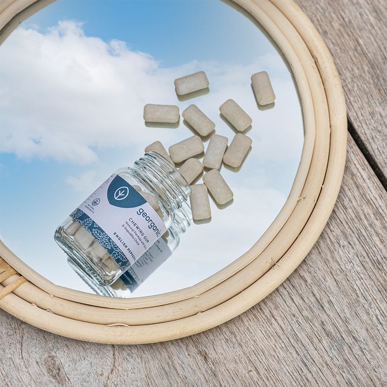 Georganics, naturalna guma do żucia, English Peppermint, 30 gum