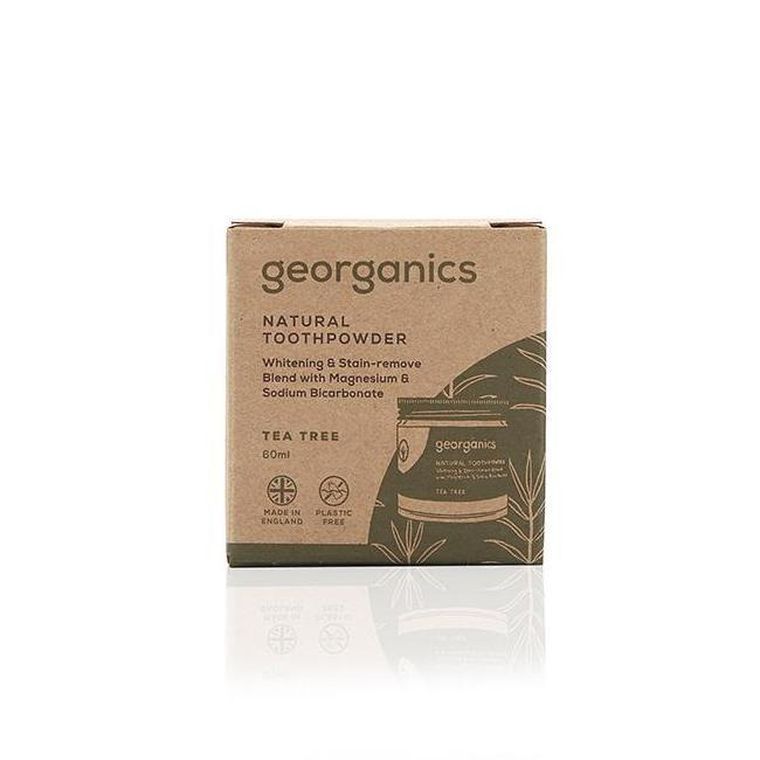 Georganics, Proszek do czyszczenia zębów, Tea Tree, 60 ml