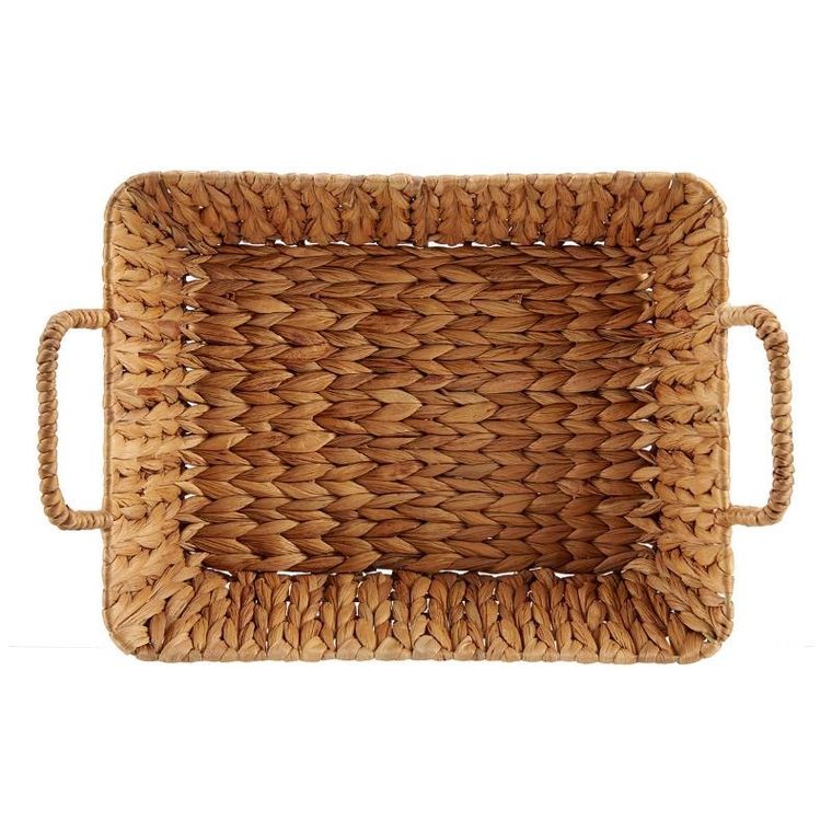 Giftdecor, koszyk ozdobny z uchwytami, 40-29 cm, hiacynt wodny