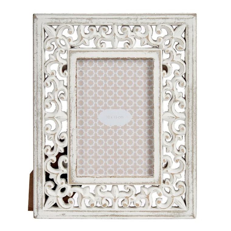 Giftdecor, Lira, ramka na zdjęcia w drewnianej, zdobionej ramie, 19,6-11,5-24,5 cm