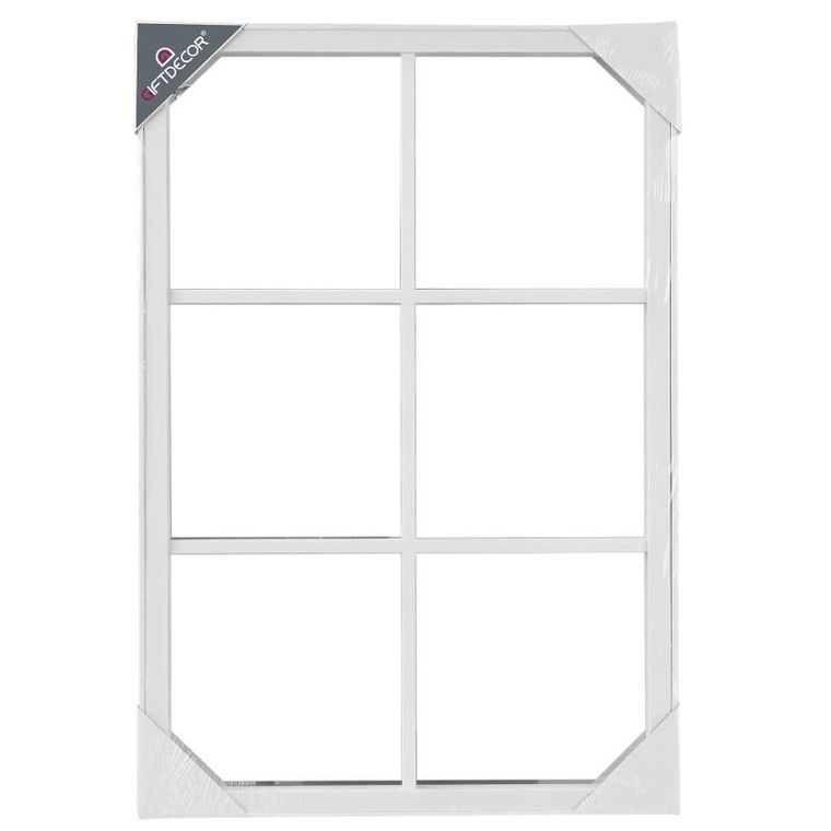 Giftdecor, lustro prostokątne ze szprosami, 71-49 cm