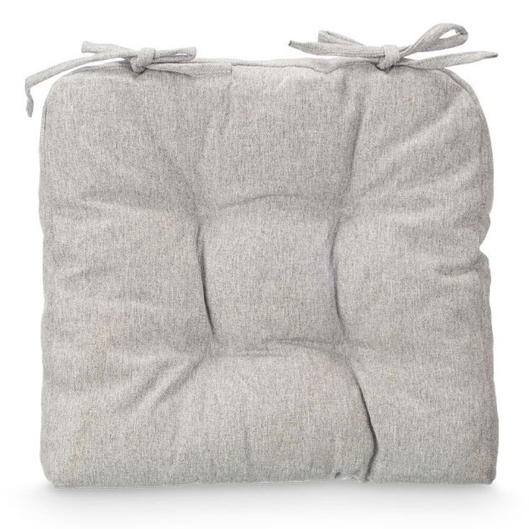 Giftdecor, poduszki na krzesło z pikowaniem i troczkami, 40-40 cm