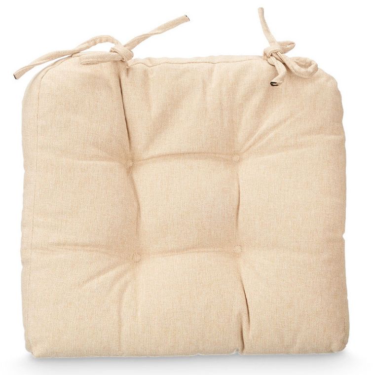 Giftdecor, poduszki na krzesło z pikowaniem i troczkami, 40-40 cm