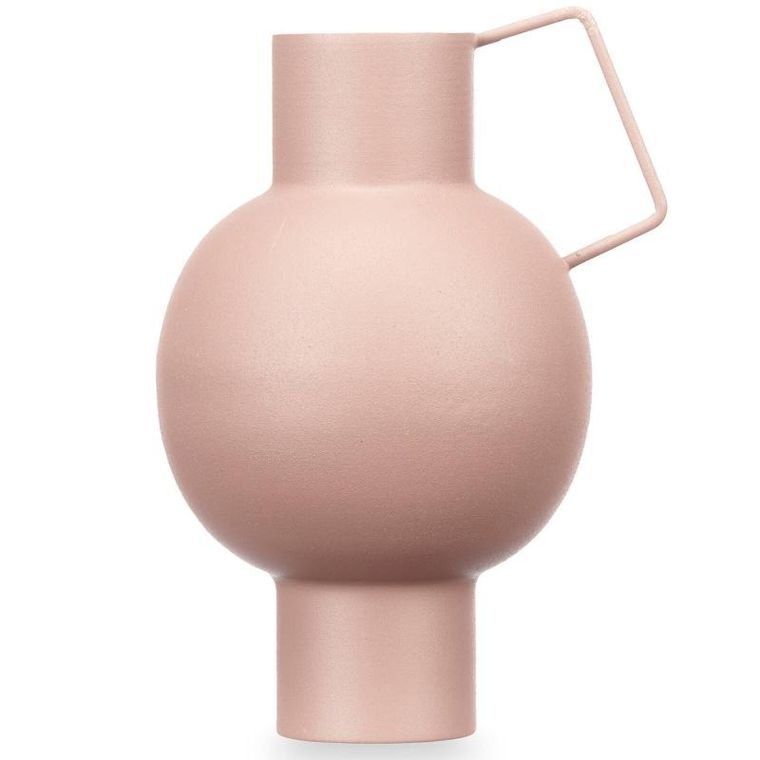 Giftdecor, wazon metalowy, pastelowy kolor, wysokość 23 cm