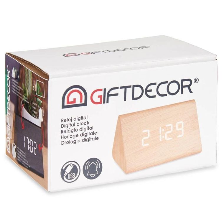 Giftdecor, zegarek elektroniczny z MDF