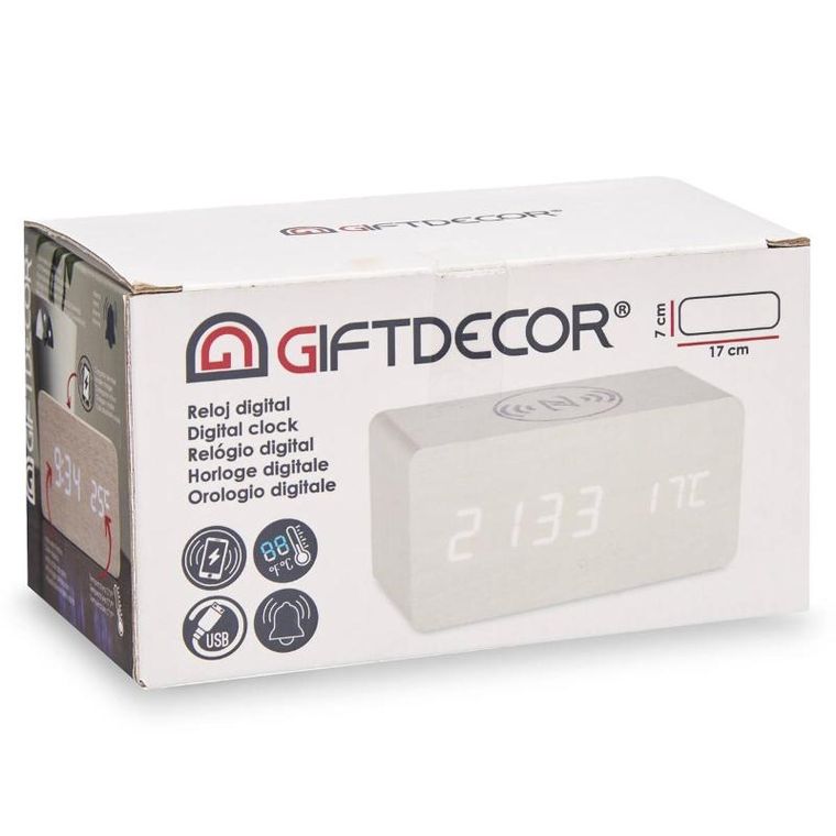 Giftdecor, zegarek z ładowarką bezprzewodową do telefonu