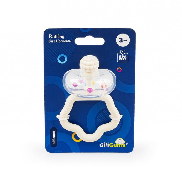 GiliGums, grzechoczący dysk horyzontalny, grzechotka