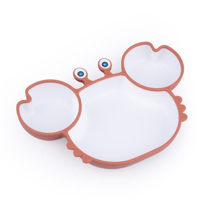 GiliGums, Krab, talerz, ceglasto-biały