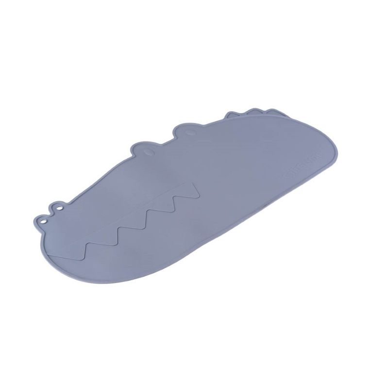 GiliGums, Krokodyl, podkładka silikonowa na stół, szara