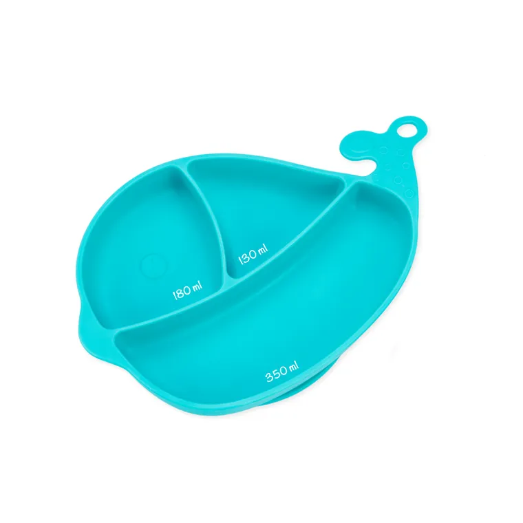 GiliGums, Wieloryb, zestaw: talerz ze sztućcami, morski