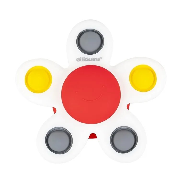 GiliGums, zakręcony kwiatek pop it, kontrastowy