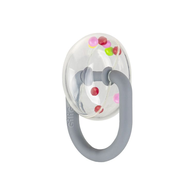 GiliGums, zestaw grzechoczący, szary