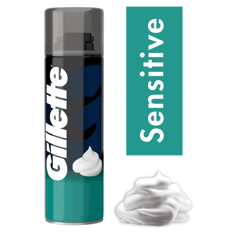 Gillette, Classic Sensitive, pianka do golenia, 200 ml
