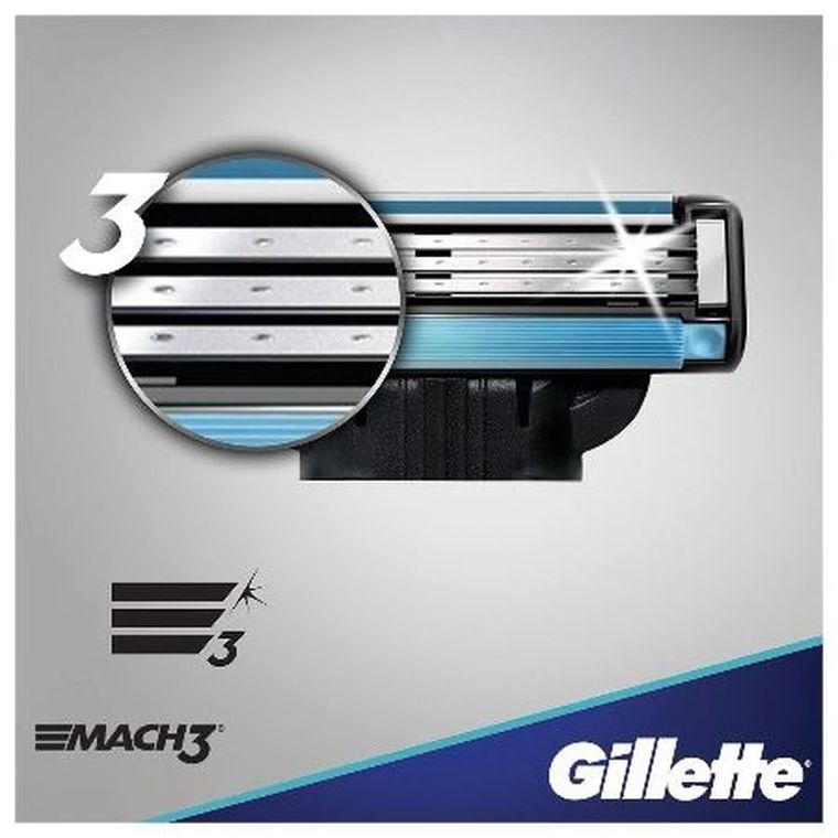Gillette, wkłady ostrza do maszynki Mach3, 4 szt.