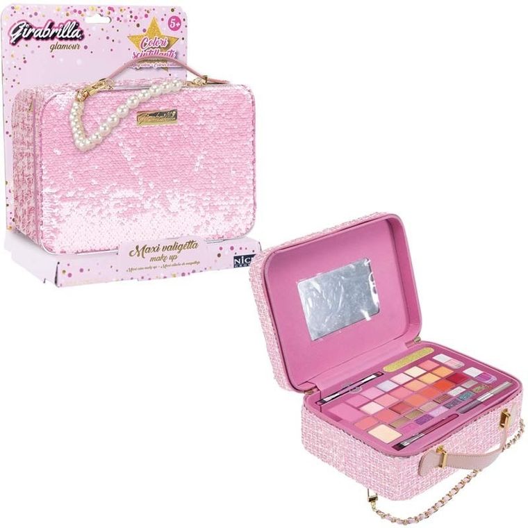Girabrilla, Maxi, walizka make up, ciemny róż