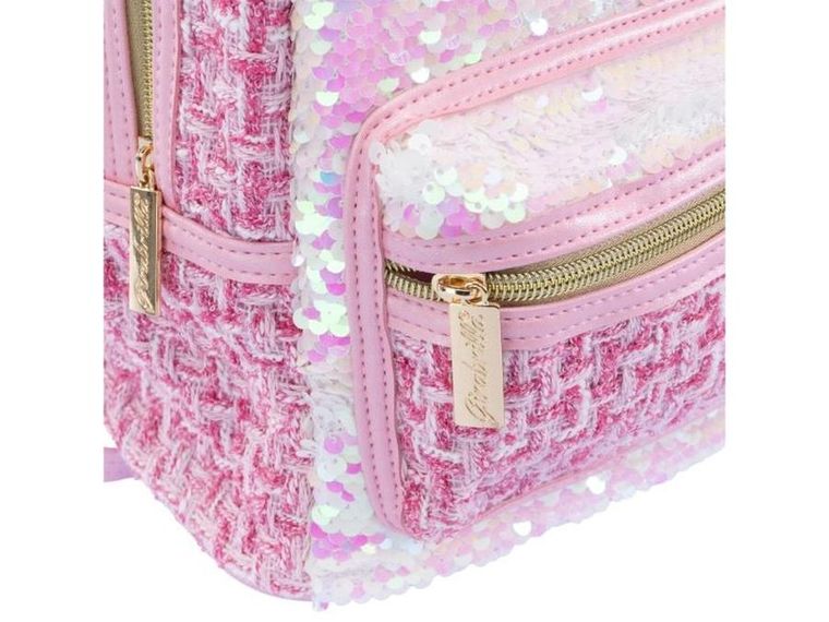 Girabrilla, plecak, tweedowy różowy