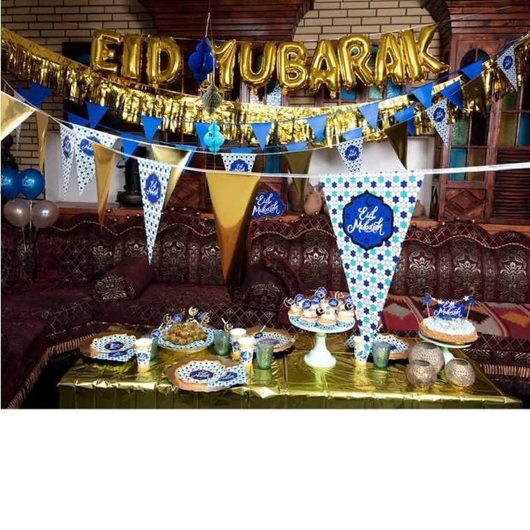 Girlanda, flagi, Eid Mubarak, Tureckie urodziny, 6m