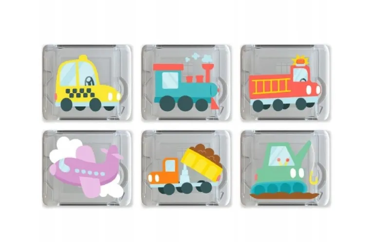 Glo Pals, Autka, kostki sensoryczne świecące w wodzie, 6 szt.