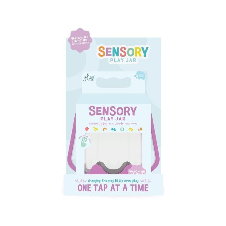 Glo Pals, słoik sensoryczny do napełnienia wodą, fioletowy