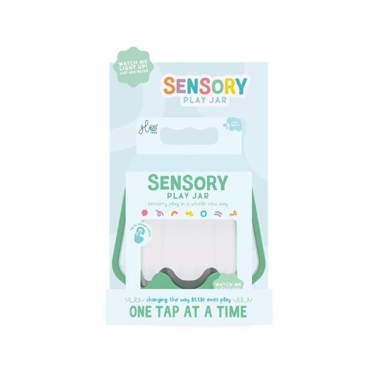 Glo Pals, słoik sensoryczny do napełnienia wodą, zielony