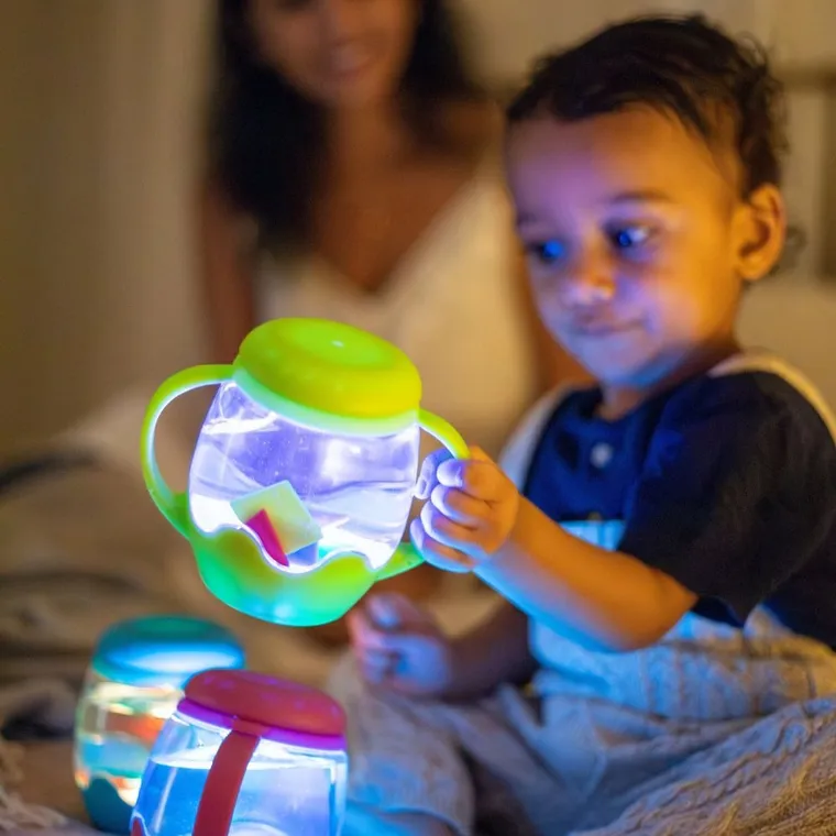 Glo Pals, słoik sensoryczny do napełnienia wodą, zielony