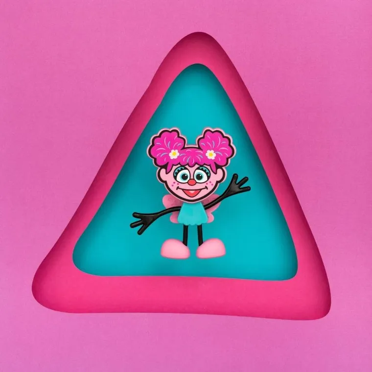 Glo Pals, Ulica Sezamkowa, Abby, postać do kąpieli i kostki sensoryczne świecące w wodzie, zestaw