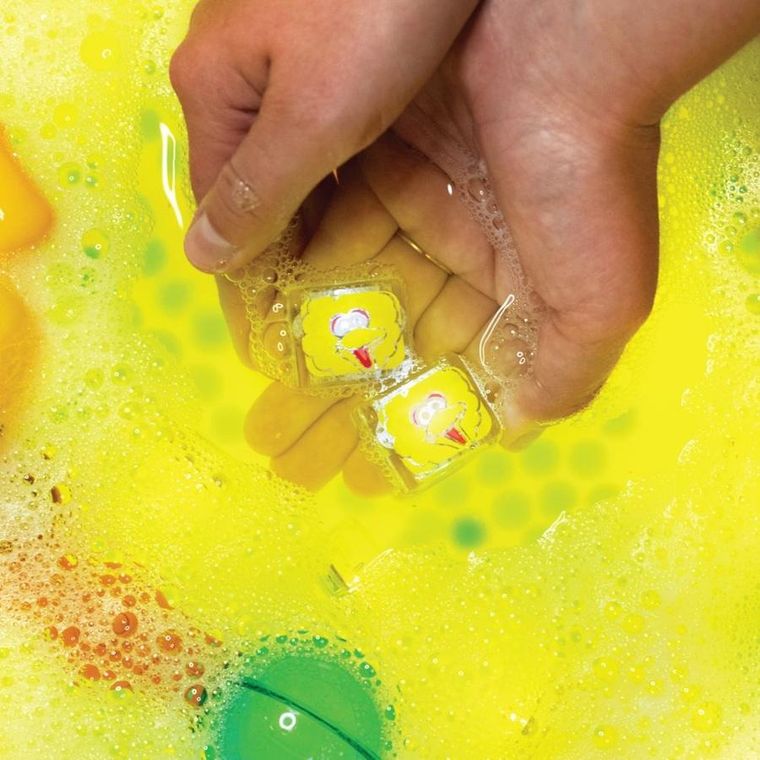 Glo Pals, Ulica Sezamkowa, Wielki Ptak, kostki sensoryczne świecące w wodzie, 4 szt.