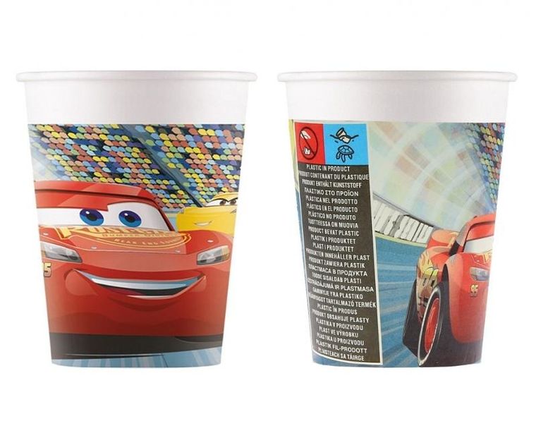 GoDan, Auta, kubeczki papierowe, 200 ml, 8 szt.