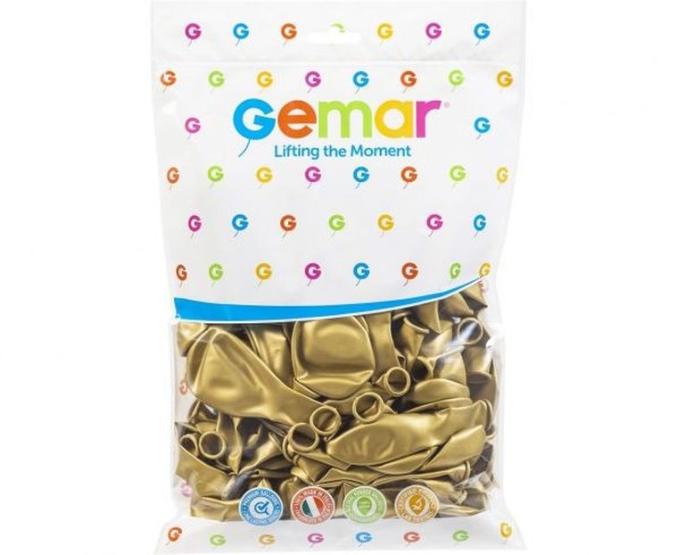 Godan, balon dekoracyjny, metaliczny, złoty, 12"