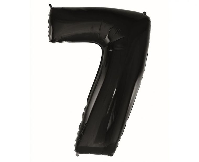 Godan, balon foliowy, Cyfra 7, czarna, 92 cm