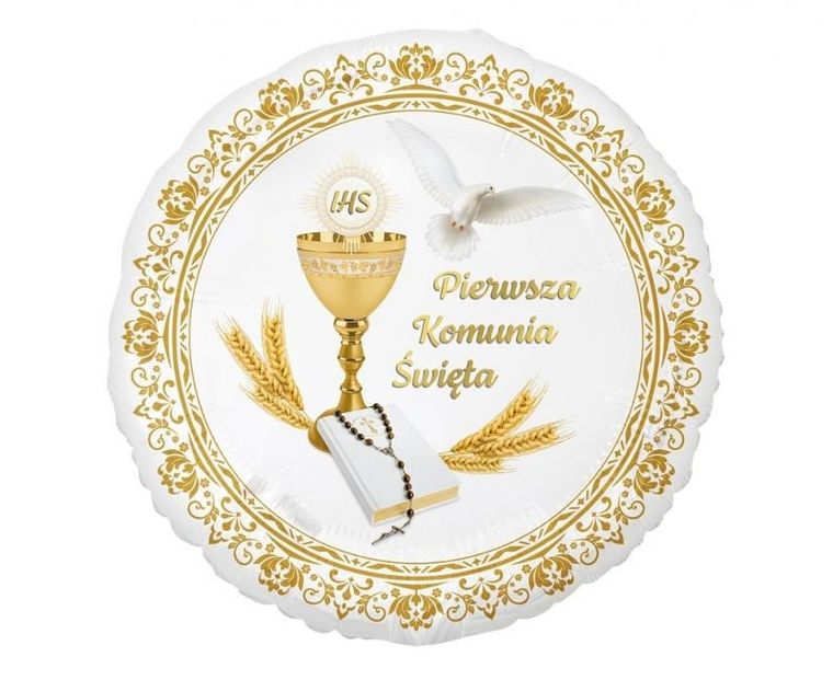 Godan, balon foliowy, Pierwsza Komunia Święta, 45 cm