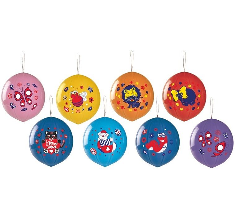 Godan, balony pastelowe, Piłka z nadrukiem lux, mix, 50 szt.