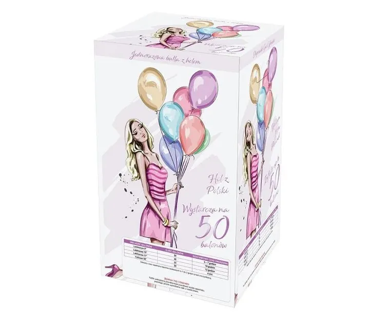 Godan, butla z helem, jednorazowa, na 50 balonów 9"