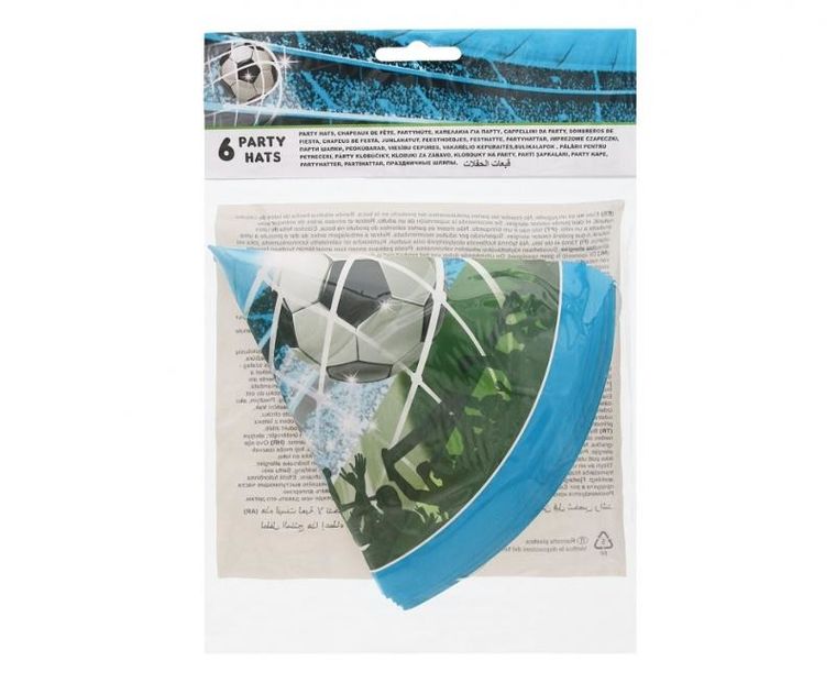 GoDan, czapeczki papierowe, Soccer Fans, 6 szt.