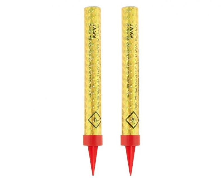 Godan, fontanny Party Holograficzne, złote, 12 cm, 2 szt.