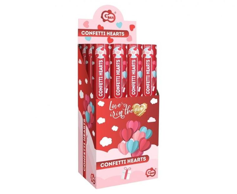 GoDan, konfetti pneumatyczne, Love is in the air, 40 cm