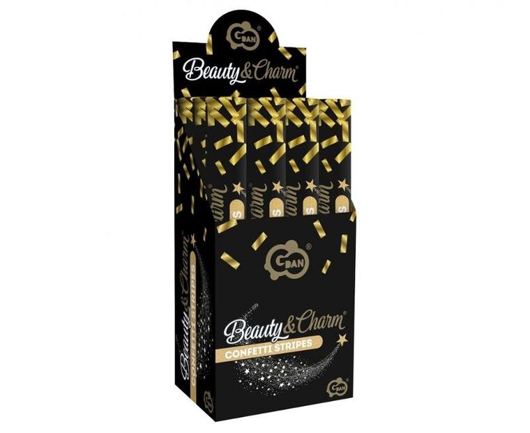 GoDan, konfetti pneumatyczne, złote paski foliowe, 40 cm