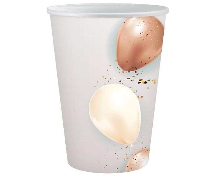 GoDan, kubeczki papierowe, Happy Birthday, 250 ml, 6 szt.
